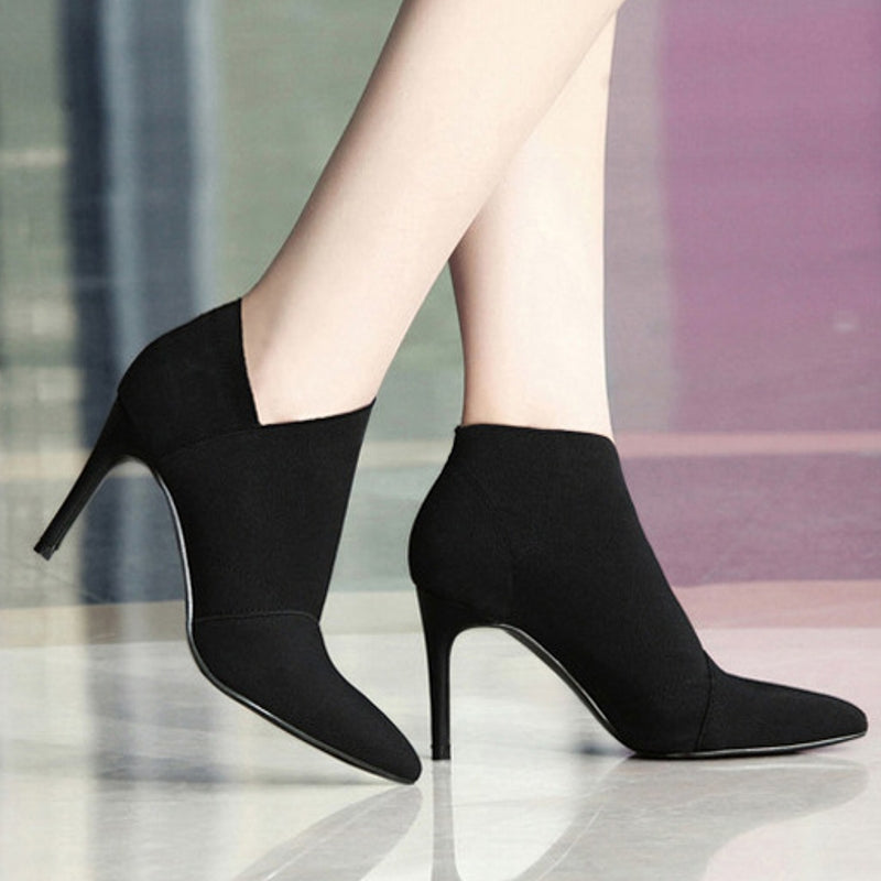 Valenzora | Women's shoes for teenagers, 8.5 cm heel height, boot material