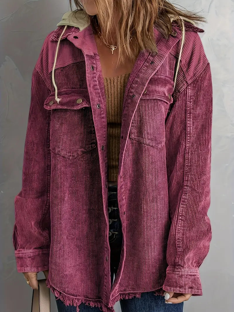 Valenzora | Color Block Hoodie Jacket for Women | Perfect for Autumn and Winter