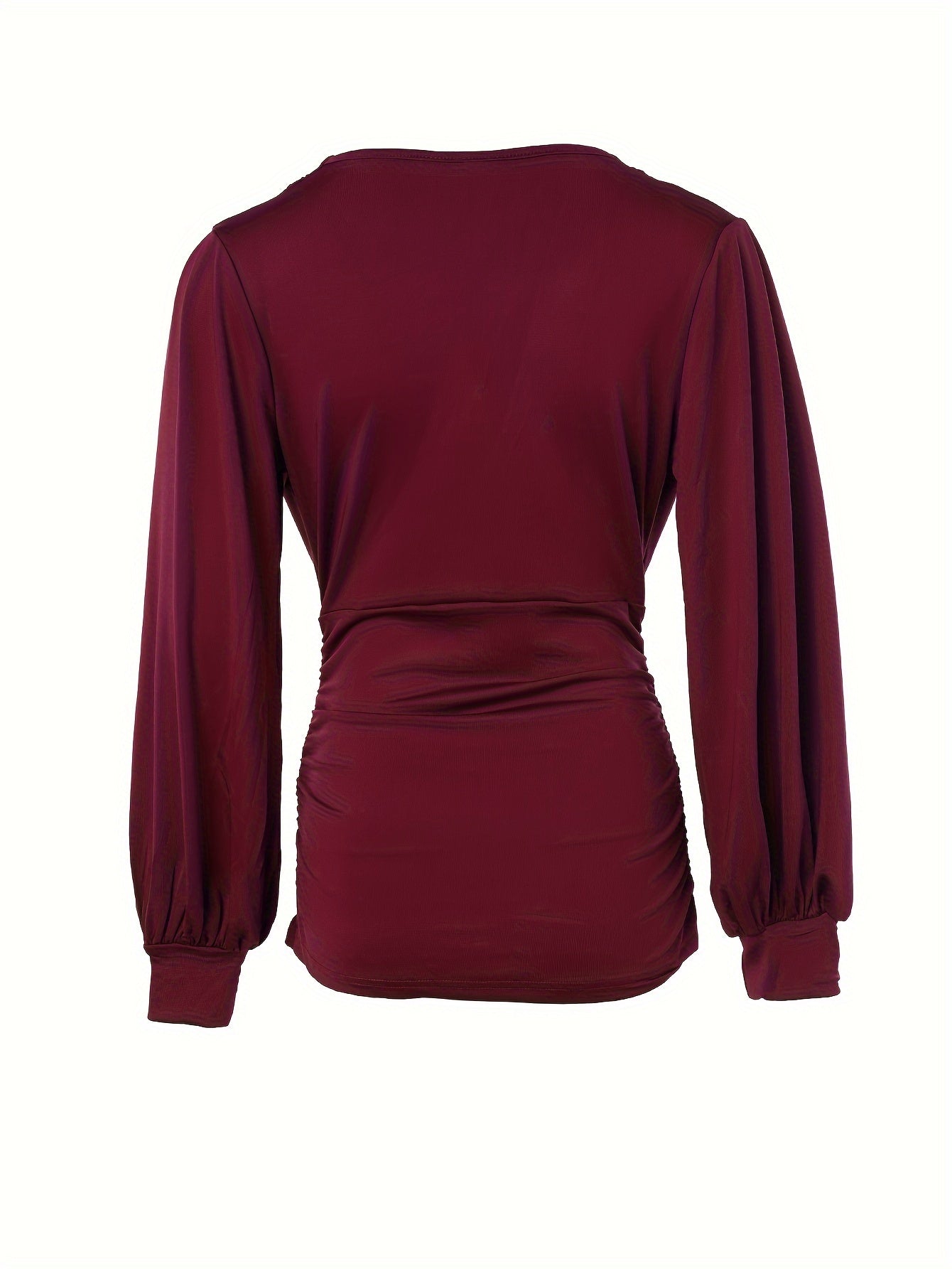 Valenzora | Trendy V-neck top with charming ruffles