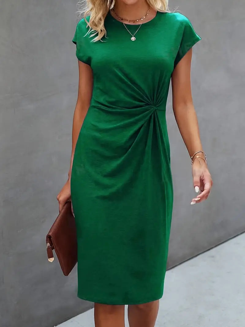 Valenzora | Stilvolles, figurbetontes Kleid mit Rundhalsausschnitt