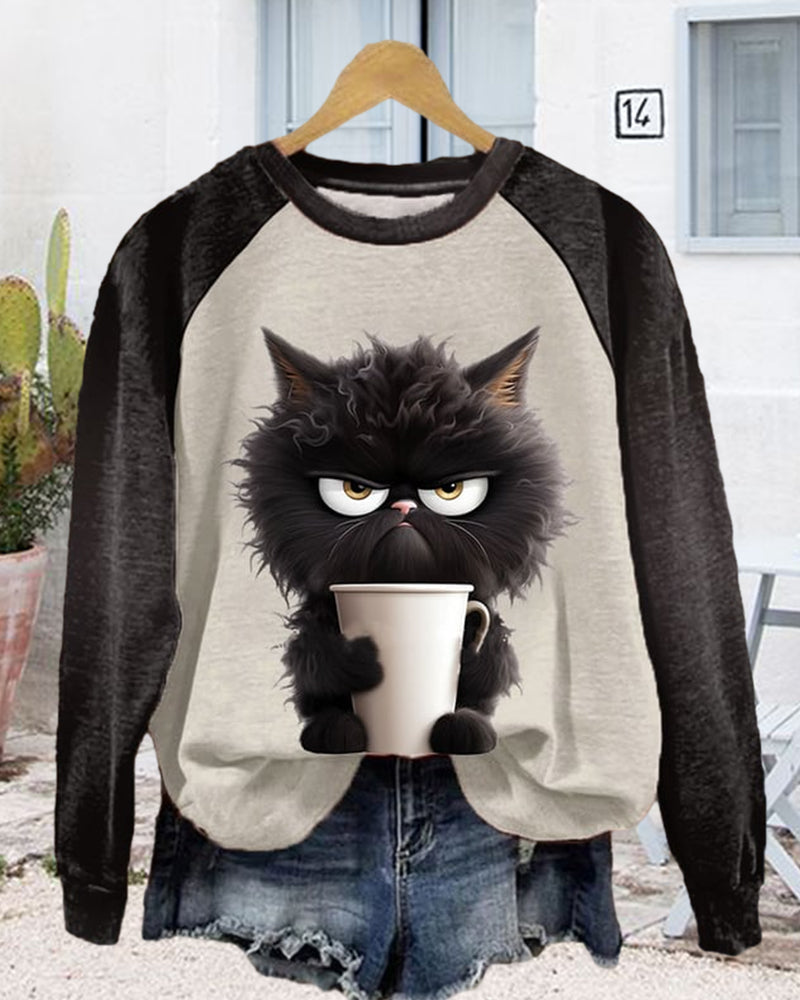 Valenzora | Sweatshirt mit Katzenmotiv