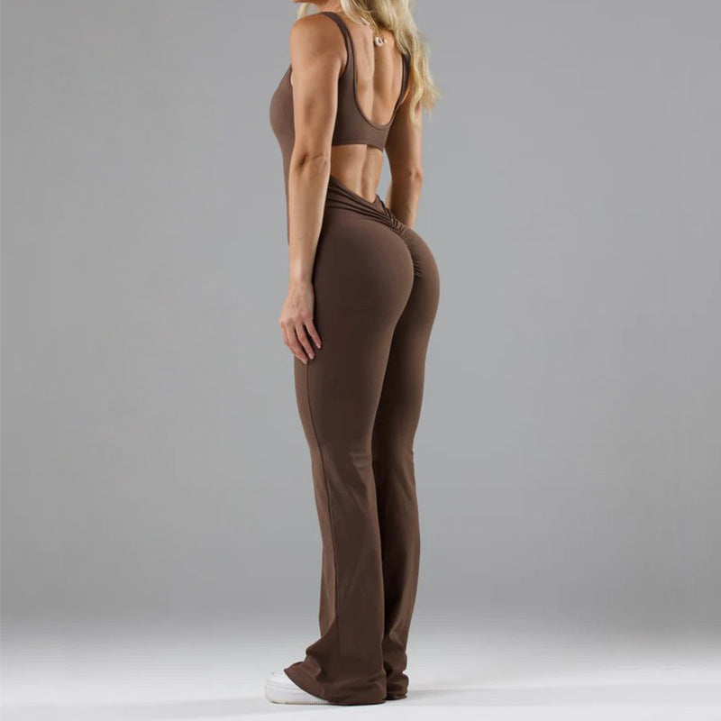 Valenzora | Yoga-Bodysuit – lässig, nahtlos mit offenen Details, Damenbekleidung
