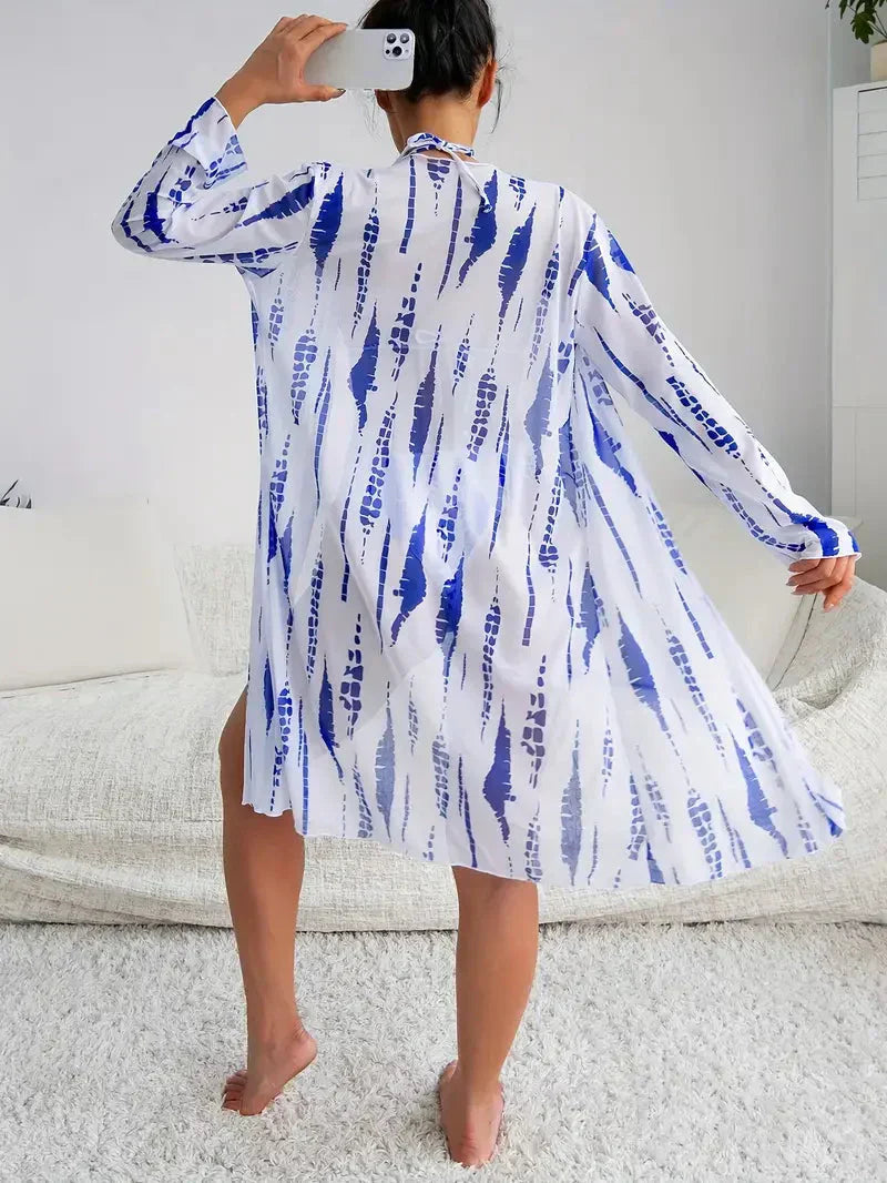 Valenzora | One-piece beachwear, triangle, high-cut, bikini set, beach cover-up