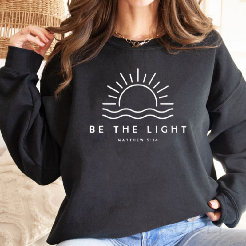Valenzora | Stylischer Pullover „BE THE LIGHT“