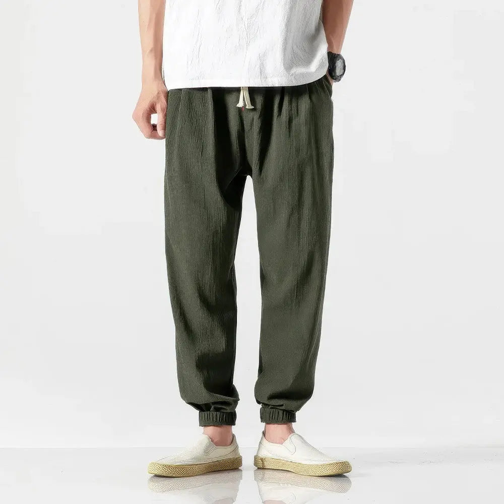 Valenzora | Cotton Linen Jogging Pants