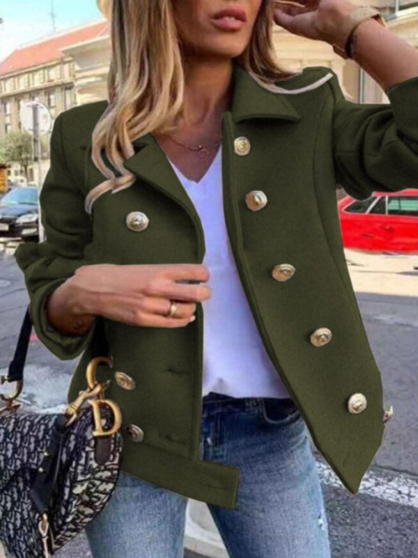Valenzora - Kurze Designerjacke mit Goldknöpfen