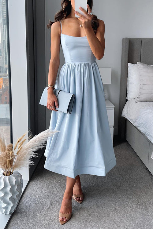 Valenzora | Rosiedress Spaghetti Strap Fitted A-Line Midi Dress