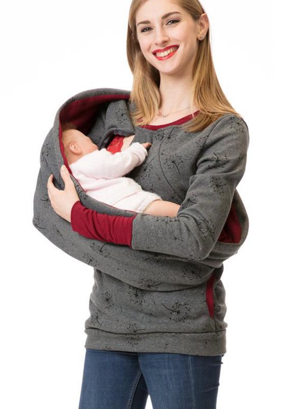 Valenzora | Maternity chaps, nurse sweatshirts, floral print, pockets, zipper, nursing wear