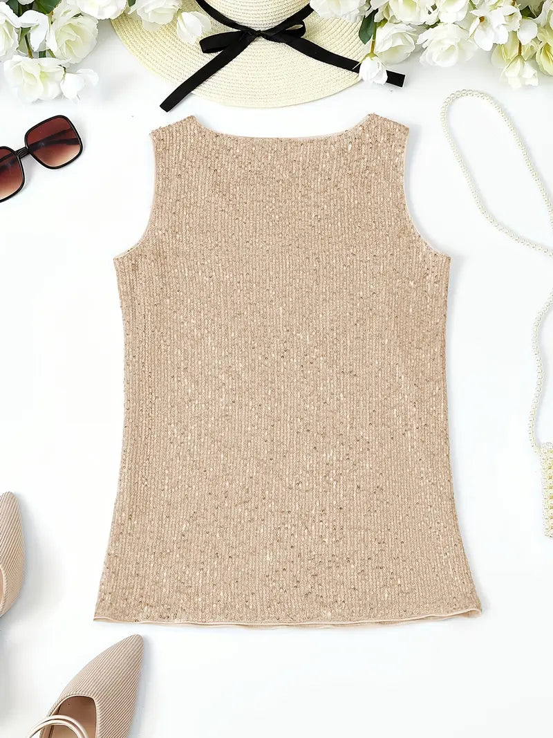 Valenzora | Elegantes, ärmelloses Top mit Pailletten