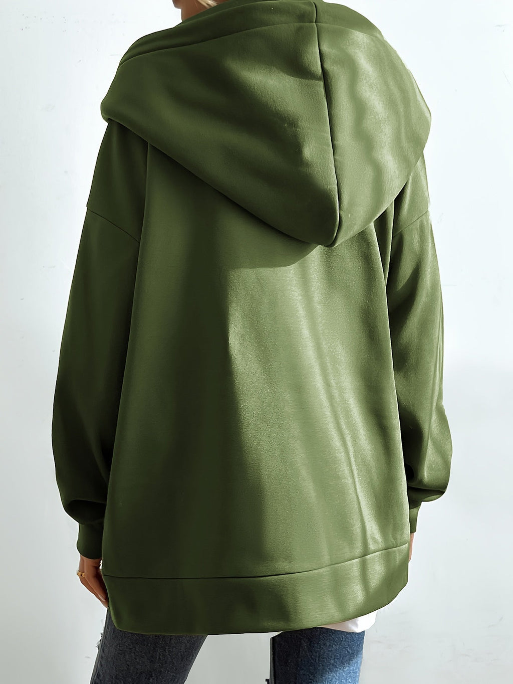 Valenzora | Comfort - Extrem bequemer langer Plüsch-Hoodie mit Reißverschluss und Kapuze für Damen