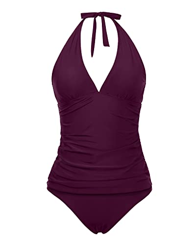 Valenzora | Neckholder Tankini-Badeanzüge für Damen mit Bauchkontrolle