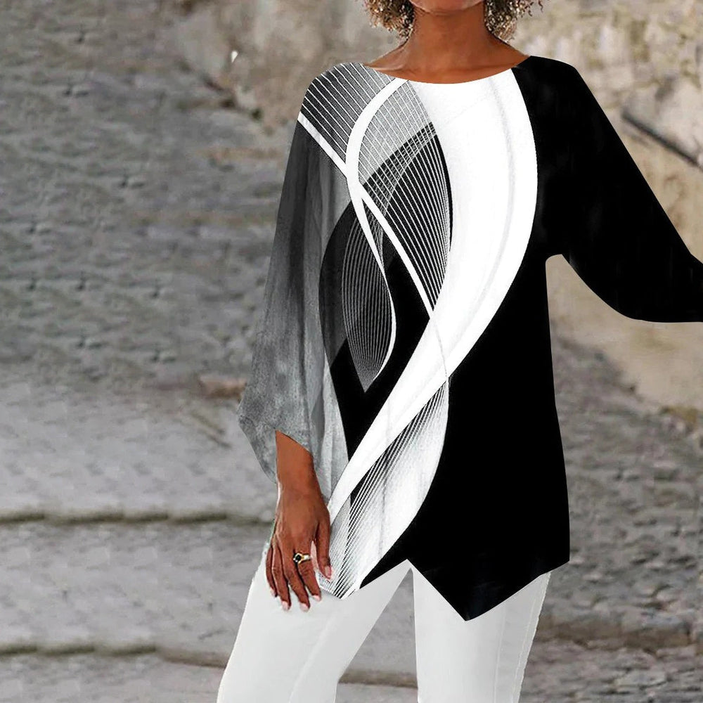 Valenzora | Modern geometric long-sleeved tunic