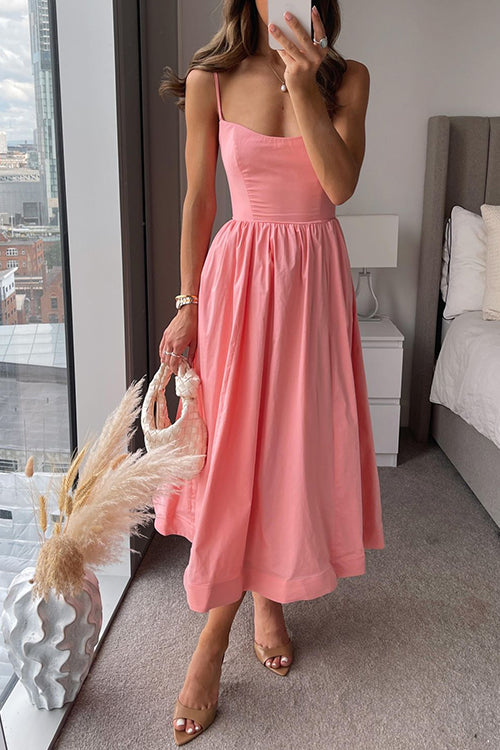 Valenzora | Rosiedress U Neck Fitted Swing Maxi Cami Dress