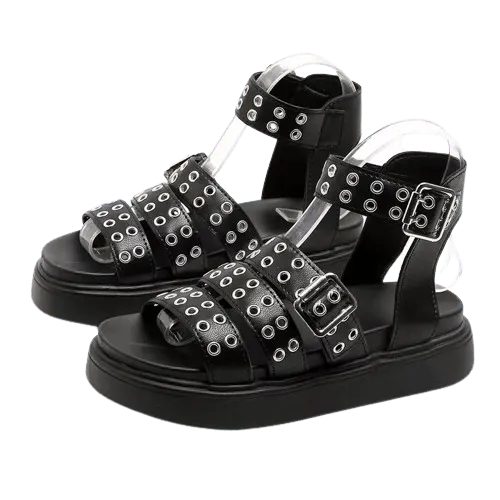 Valenzora | Damen-Sandalen mit offener Spitze und dicker Sohle