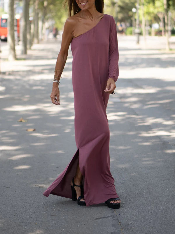 Valenzora | Elegantes, fließendes One-Shoulder-Kleid