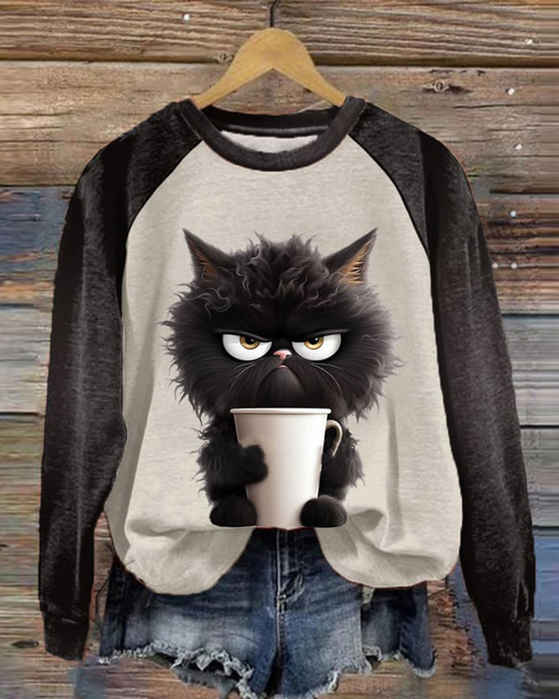 Valenzora | Sweatshirt mit Katzenmotiv