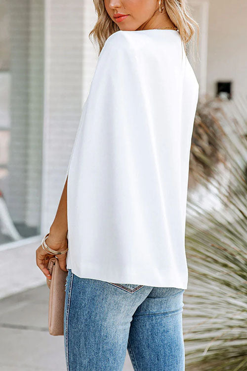 Valenzora | Rosiedress Open Front Slit Sleeve Cape Jacket