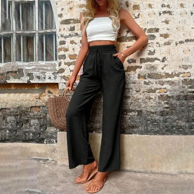 Valenzora | Colorful, airy summer trousers for women with wide legs