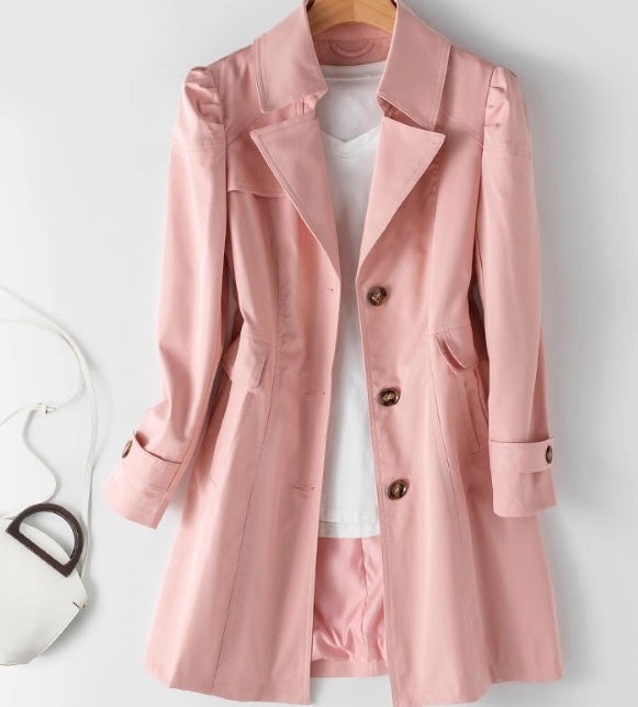 Valenzora | Slim-fit women's trench coat in Korean style for spring and autumn