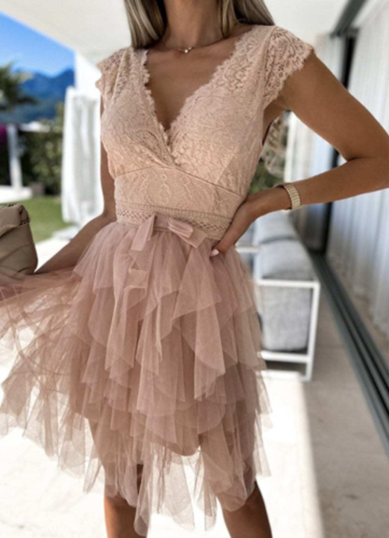 Valenzora | Simple evening dress for women (mini)