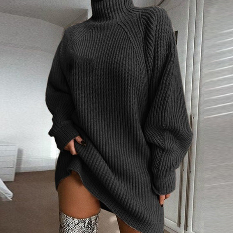 Strickkleid mit Polokragen