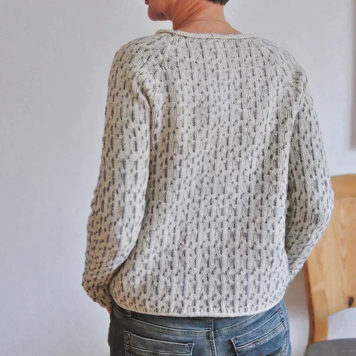 Elegante graue Pullover mit U-Boot-Ausschnitt