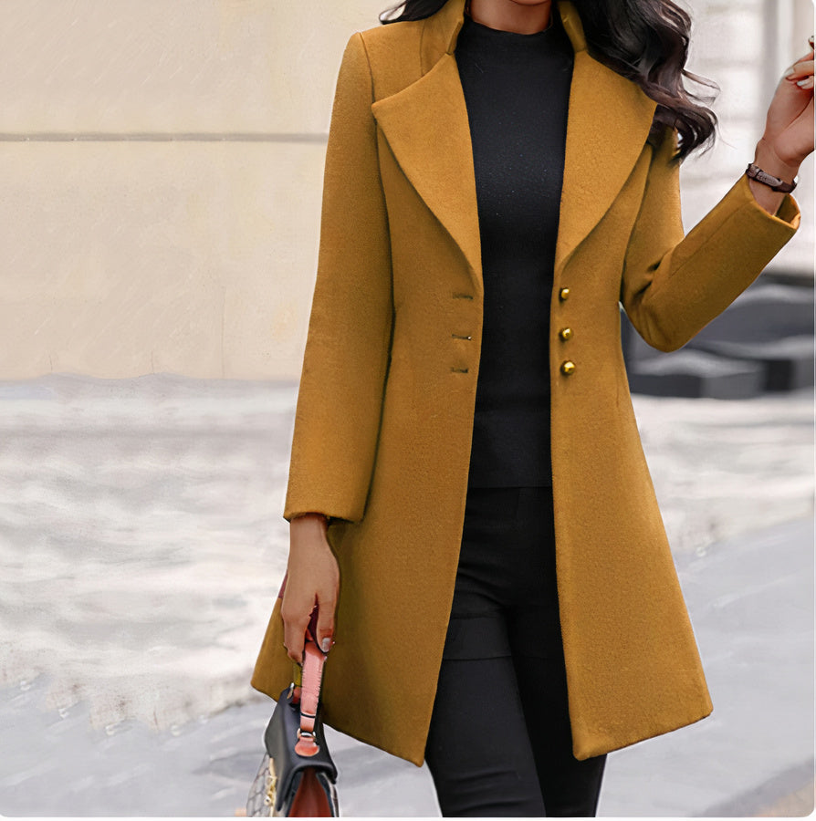 Valenzora - Long sleeve wool coat