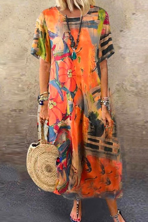 Valenzora | Rosiedress Katie Graphic Printed Loose Dress