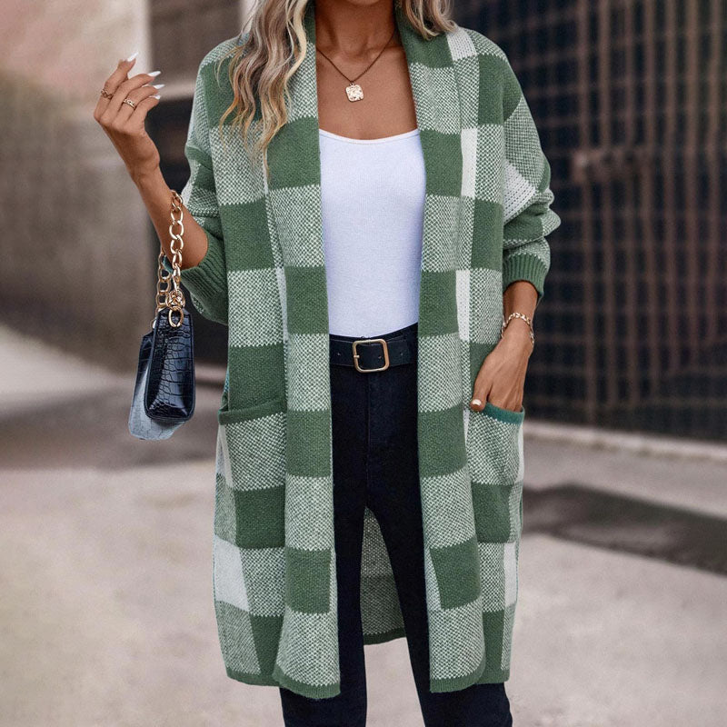 Valenzora | Casual Checkered Cardigan