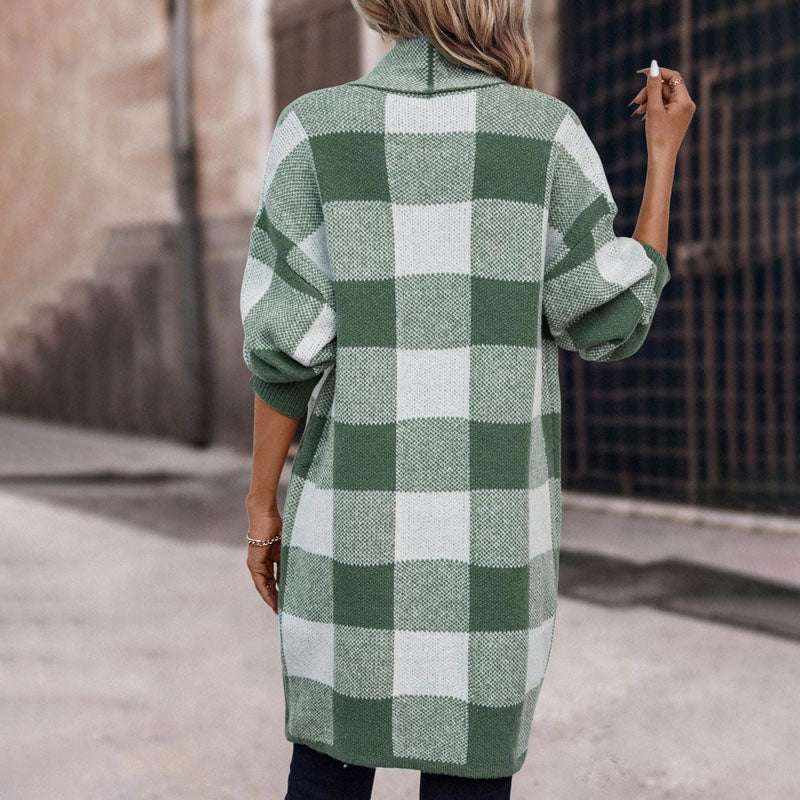 Valenzora | Casual Checkered Cardigan