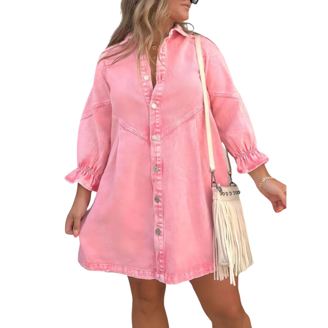 Valenzora | Long-sleeved denim dress
