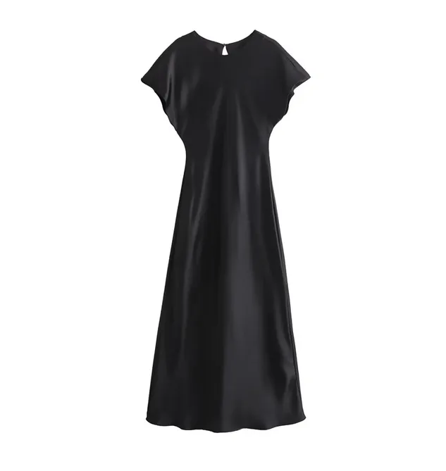 Sophia™ - Elegant satin midi dress