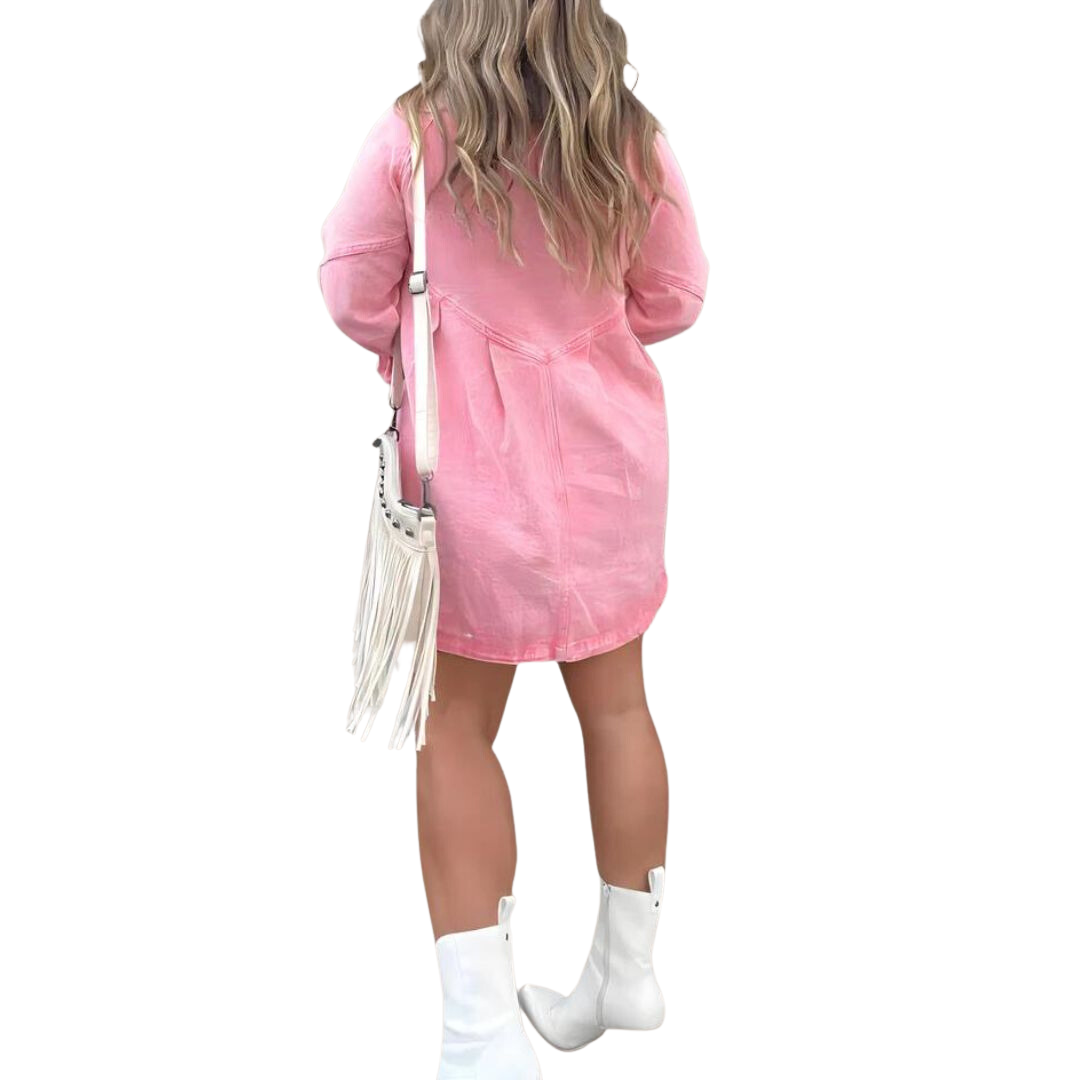Valenzora | Long-sleeved denim dress