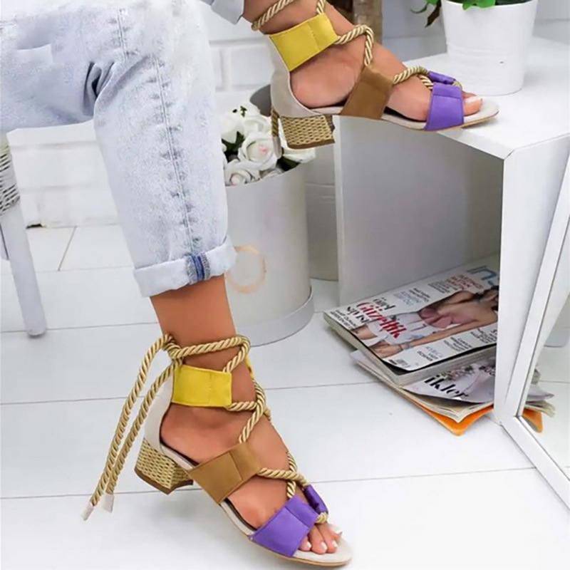 Valenzora | Gladiator-colored strappy heeled sandal
