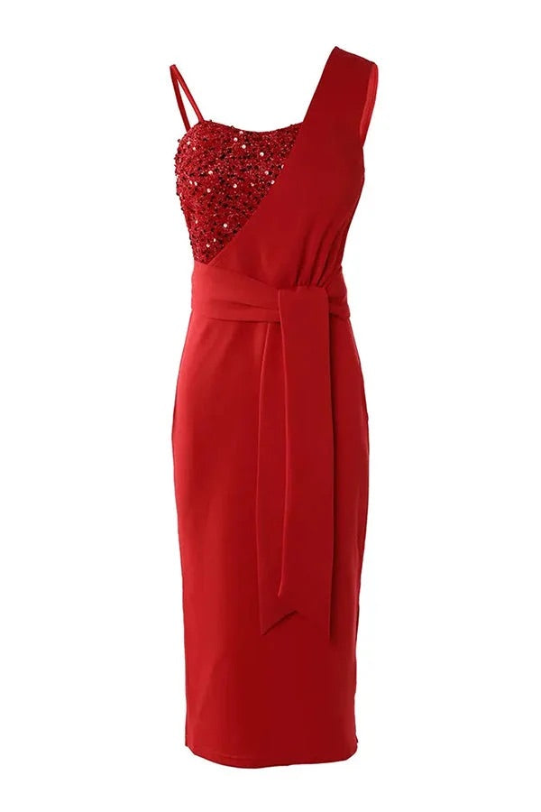 Valenzora | Tampa Nights Pailletten-Kleid mit Schlitz