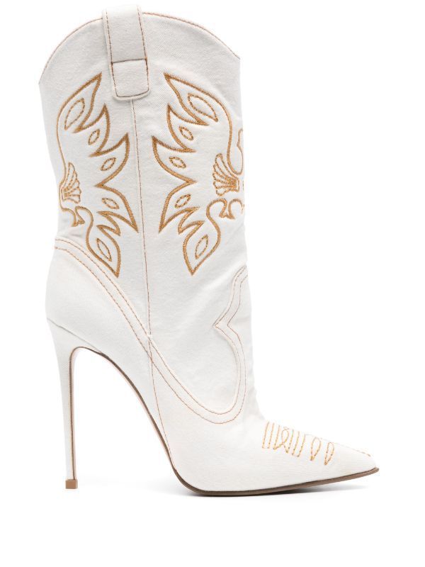 Valenzora | Women's Fashion Western Denim Style High Heels Boots
