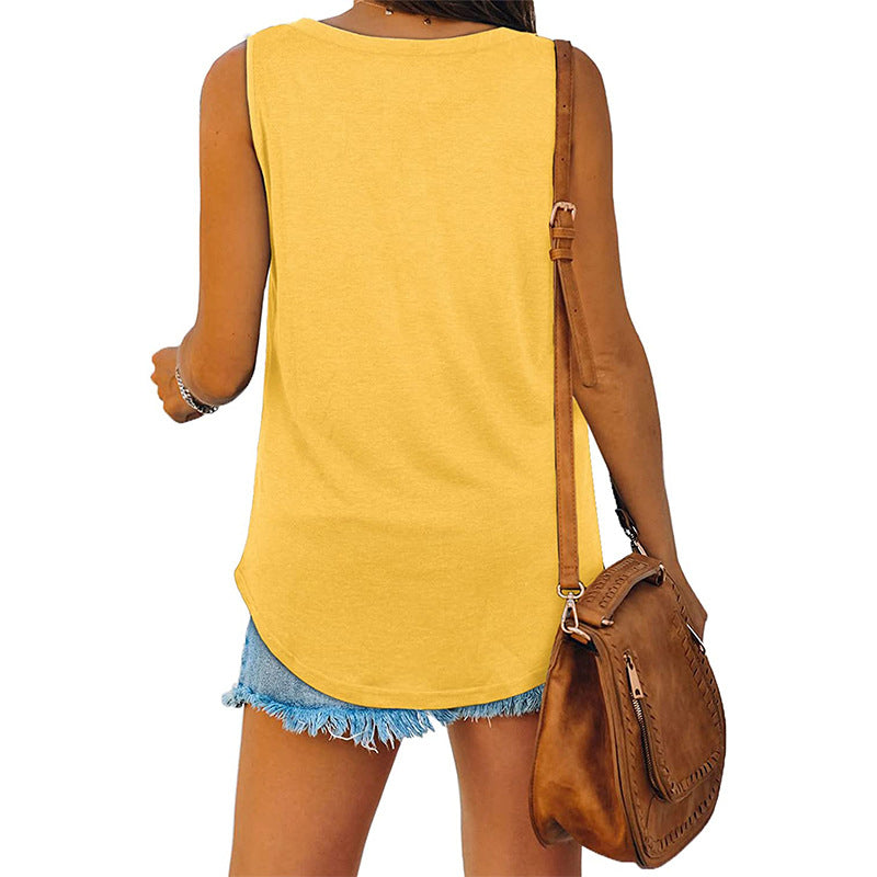 Valenzora McKayla Jersey V-Neck Tank Top