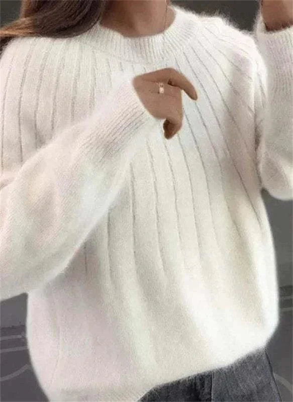Flauschiger Kaschmirpullover