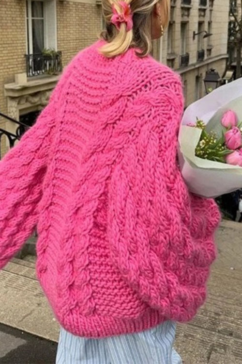Valenzora | Rosiedress Round Neck Oversized Cable Knit Sweater