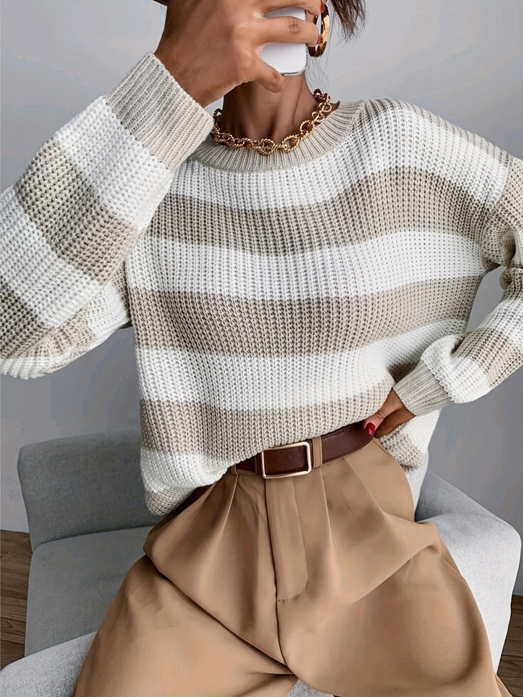 Comfortable striped sweater