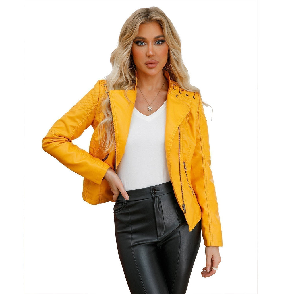 Valenzora | Washed lambskin leather jacket