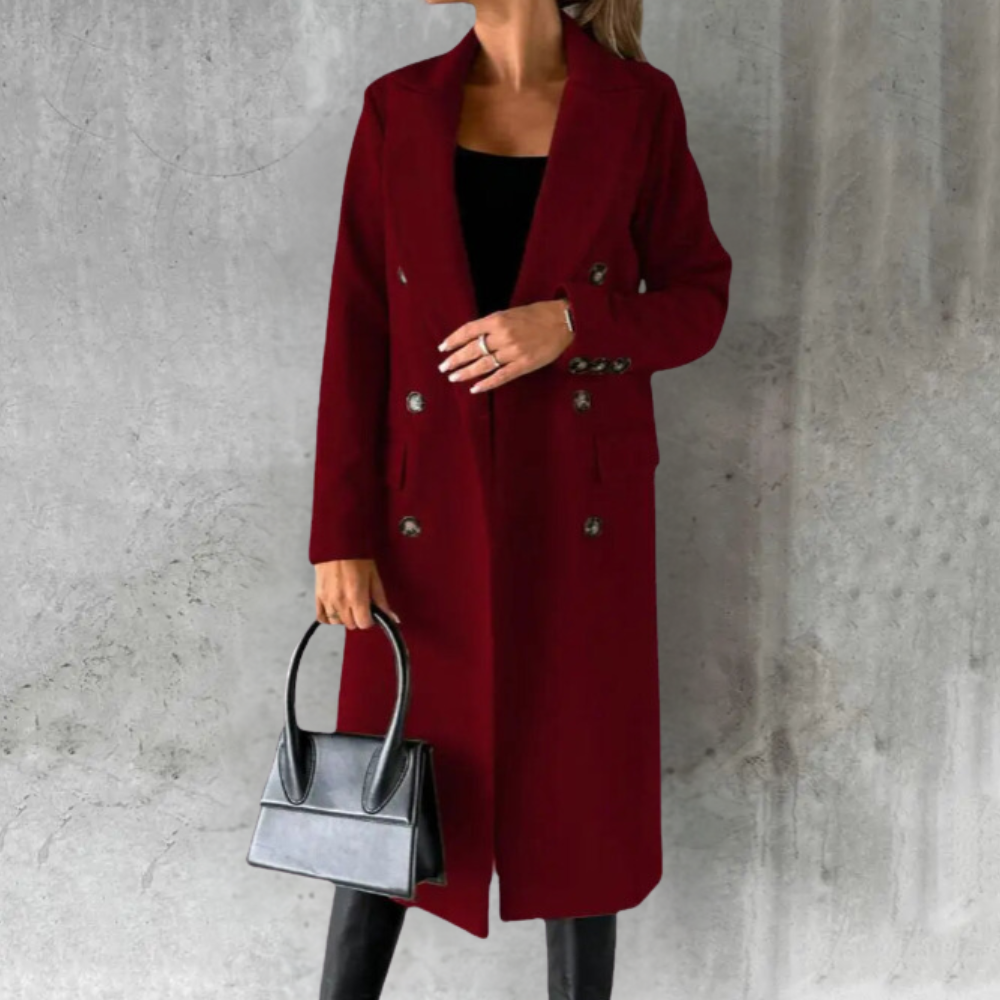 Valenzora | Eleganter langer Mantel für Frauen
