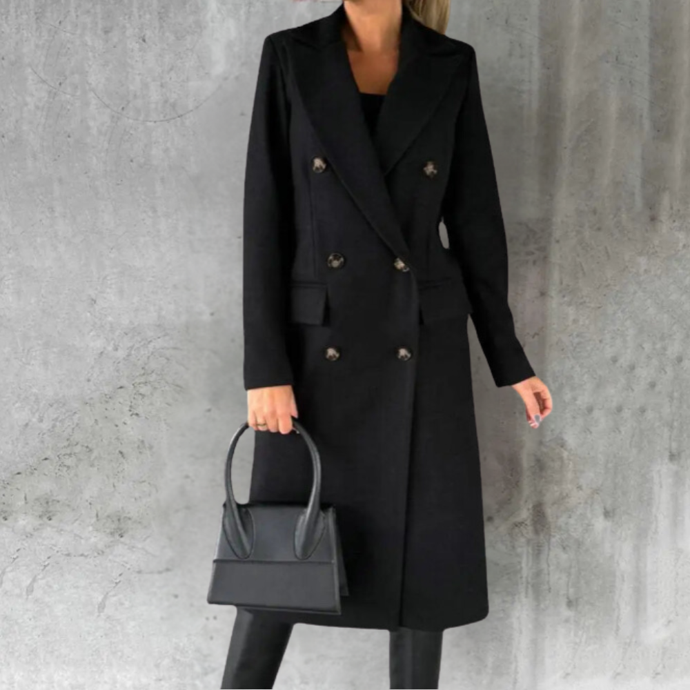 Valenzora | Eleganter langer Mantel für Frauen