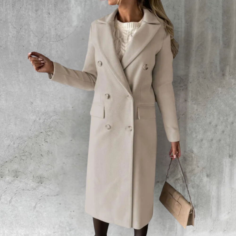 Valenzora | Eleganter langer Mantel für Frauen