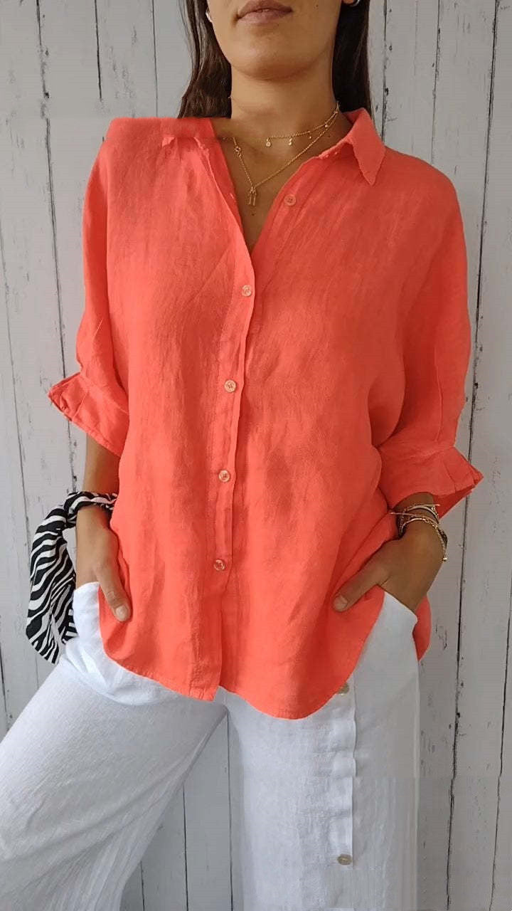 Valenzora | Fashionable top made of cotton and linen