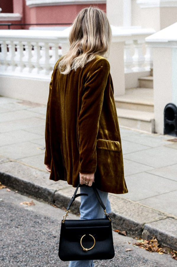 Valenzora | Velvet blazer with a chic tailored cut for women