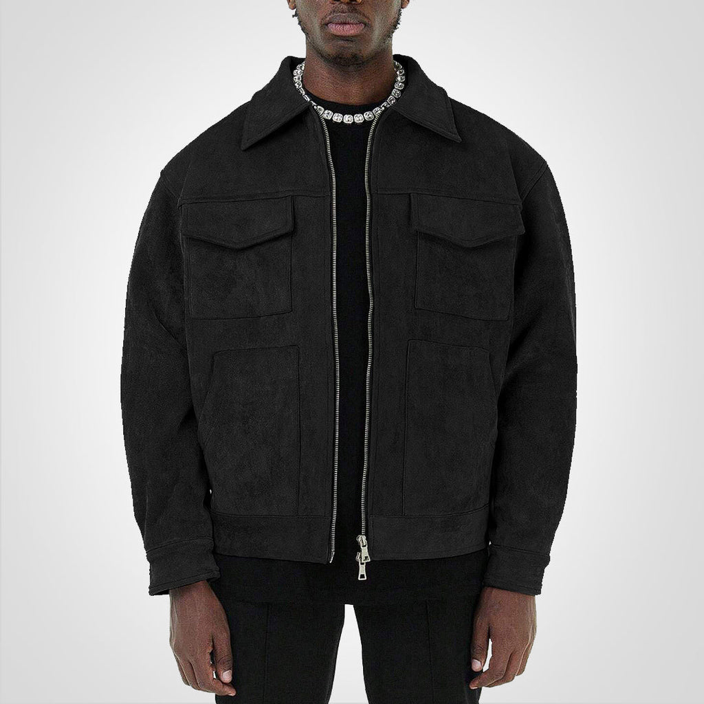 Valenzora | Short suede jacket with zipper: style & comfort