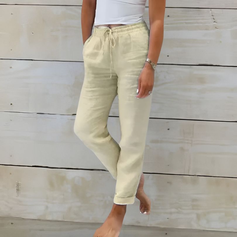 Valenzora | Comfortable cotton trousers in linen