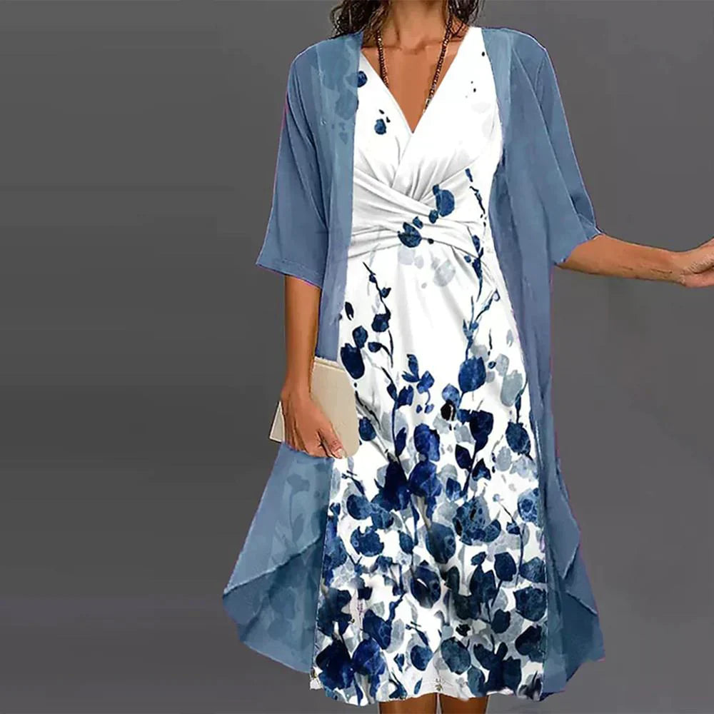 Valenzora | Two-piece floral midi dress