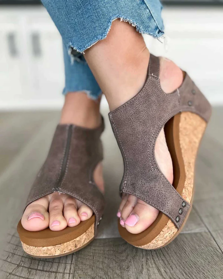 Valenzora | Trendige Damen-Sandalen mit Keilabsatz und ergonomischem Fußbett